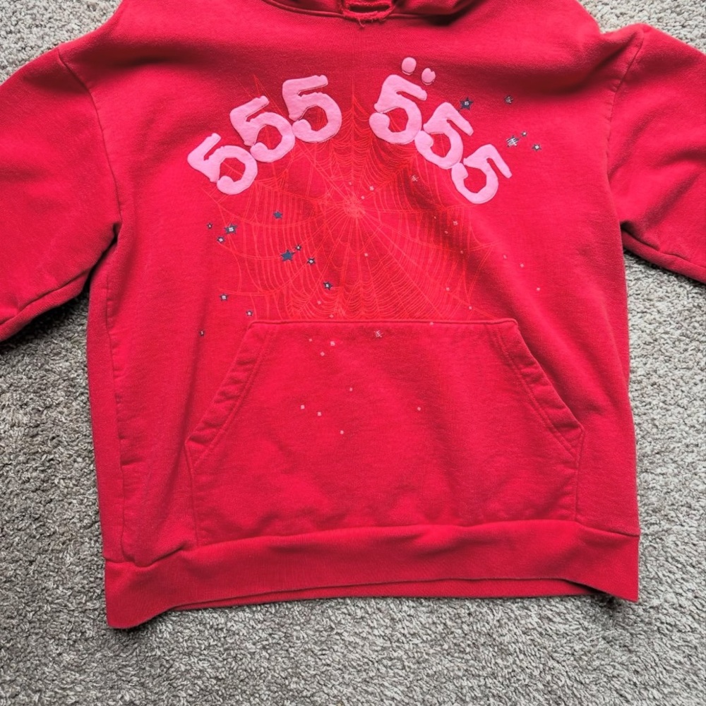 Kids Red Hoodie with Graphic Design
